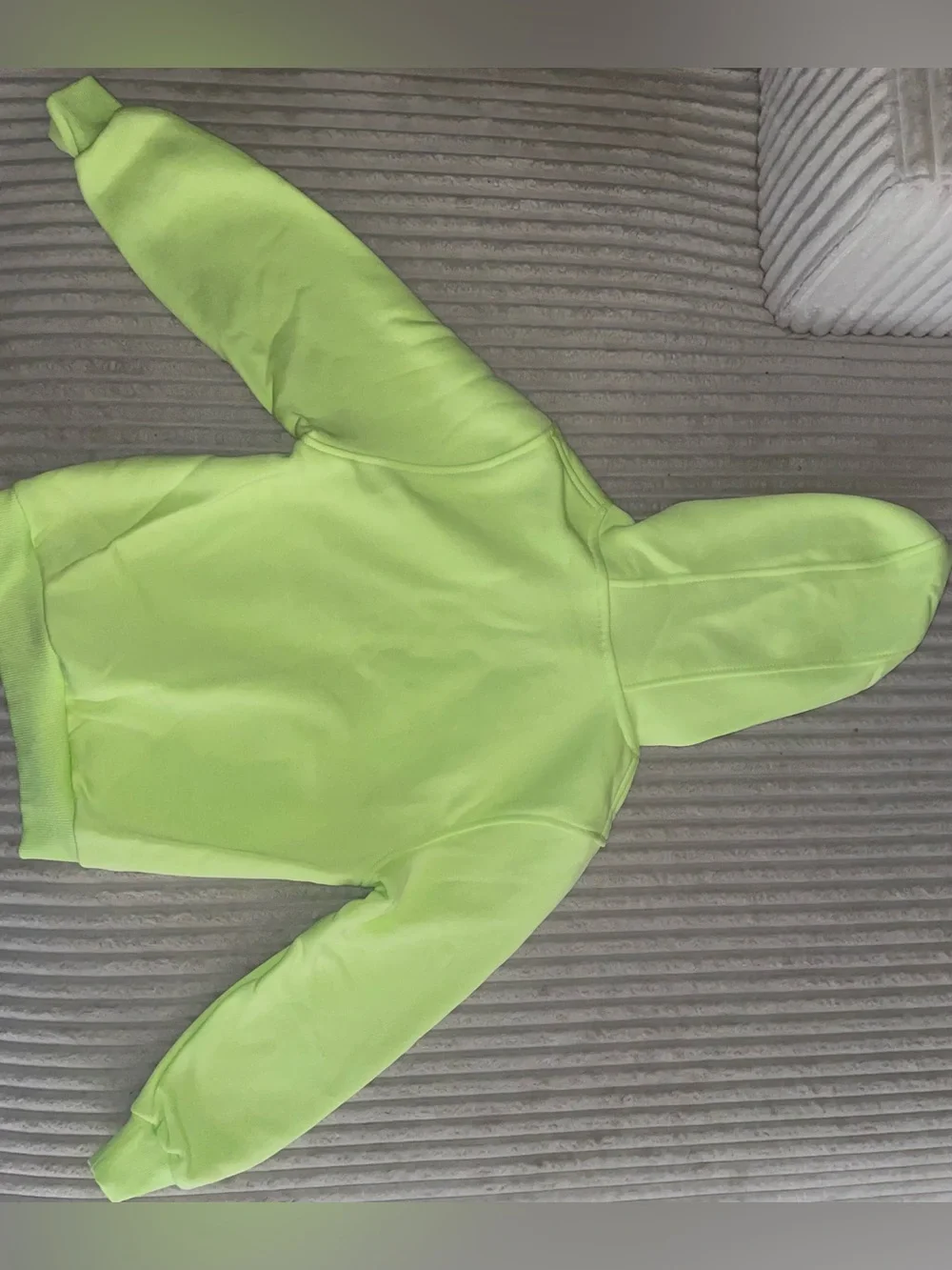 Nike Kids Neon Green Hooded Sweatshirt with White Logo